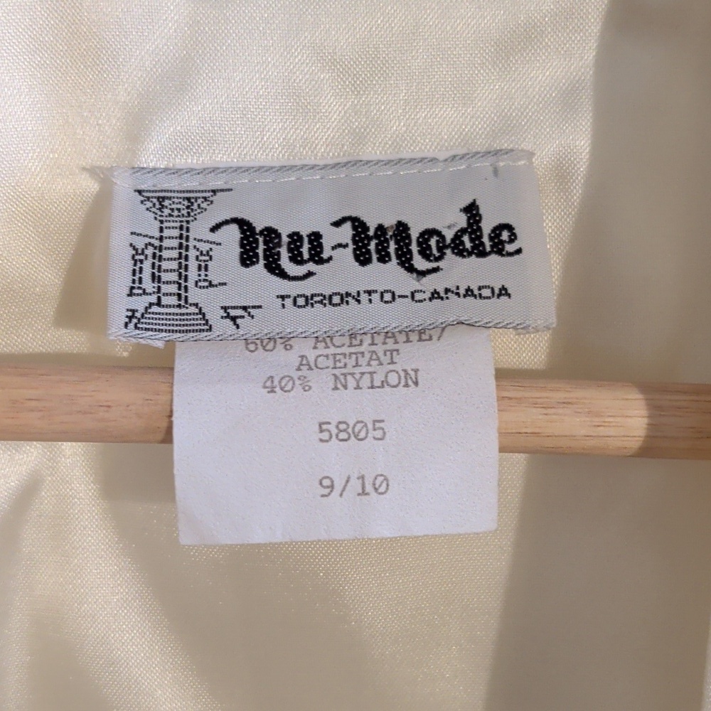 VINTAGE NU MODE cream lace dress - size small - Picture 2 of 16